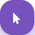 White cursor icon with purpurle background