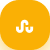 White wave icon with yellow background